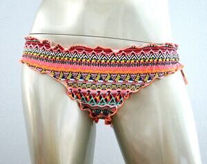 Victoria's Secret The Ruffle Cheeky Geo Zig Zag Aztec Ruched Bikini Bottom XS